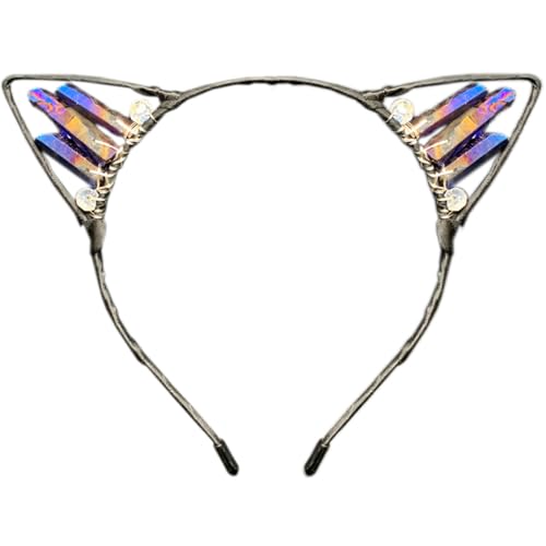 Anevous Handgefertigtes Kristall-Ohr-Stirnband,Kätzchen Haarbänder,Haarschmuck,Kopfschmuck,Haarreif mit Katzenohren,Strasssteinen Kopfbedeckung für Cosplay,Ohren,Maskeraden,Halloween,Party,Farbe 21 Anevous Handgefertigtes Kristall-Ohr-Stirnband,Kätzchen Haarbänder,Haarschmuck,Kopfschmuck,Haarreif mit Katzenohren,Strasssteinen Kopfbedeckung für Cosplay,Ohren,Maskeraden,Halloween,Party,Farbe 21 von Anevous