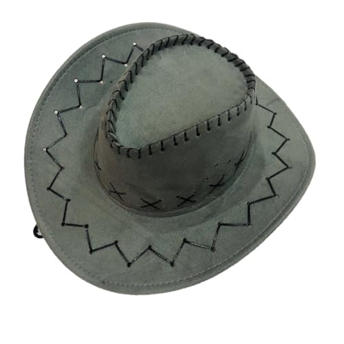 Anevous Western Cowboy Hut für Erwachsene, Wildlederimitat Hut, Unisex, Kopfbedeckung für Faschingskostüme, Vintage Breiter Krempe Jazzhut für Maskerade Festival, Karneval, Kostüm, Mottoparty, Grau Anevous Western Cowboy Hut für Erwachsene, Wildlederimitat Hut, Unisex, Kopfbedeckung für Faschingskostüme, Vintage Breiter Krempe Jazzhut für Maskerade Festival, Karneval, Kostüm, Mottoparty, Grau von Anevous