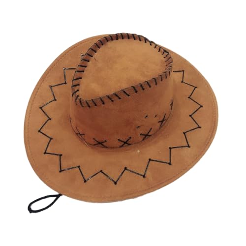 Anevous Western Cowboy Hut für Erwachsene, Wildlederimitat Hut, Unisex, Kopfbedeckung für Faschingskostüme, Vintage Breiter Krempe Jazzhut für Maskerade Festival, Karneval, Kostüm, Mottoparty, Gelb Anevous Western Cowboy Hut für Erwachsene, Wildlederimitat Hut, Unisex, Kopfbedeckung für Faschingskostüme, Vintage Breiter Krempe Jazzhut für Maskerade Festival, Karneval, Kostüm, Mottoparty, Gelb von Anevous