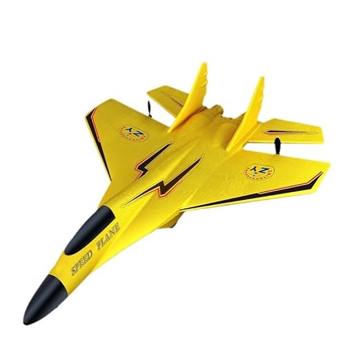 AngLink Wolkenschaukel - Bruchsicheres Ferngesteuertes Flugzeug – RC Flugzeug mit 2,4GHz Fernbedienung & einfacher Steuerung – Bruchsicheres Spielzeugflugzeug für Kinder & Anfänger (Gelb) von AngLink