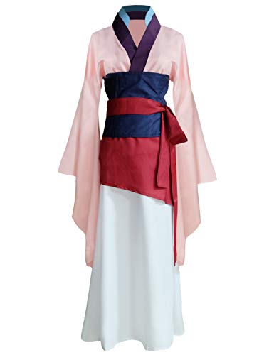 Angelaicos Damen Prinzessin Mulan Kostüm Kleid Chinesische Heldin Party Ballkleid, Pink, S Angelaicos Damen Prinzessin Mulan Kostüm Kleid Chinesische Heldin Party Ballkleid, Pink, S von Angelaicos