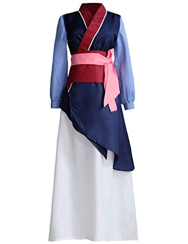 Angelaicos Damen Prinzessin Mulan Kostüm Kleid Chinesische Heldin Party Ballkleid, Violett, XXL Angelaicos Damen Prinzessin Mulan Kostüm Kleid Chinesische Heldin Party Ballkleid, Violett, XXL von Angelaicos