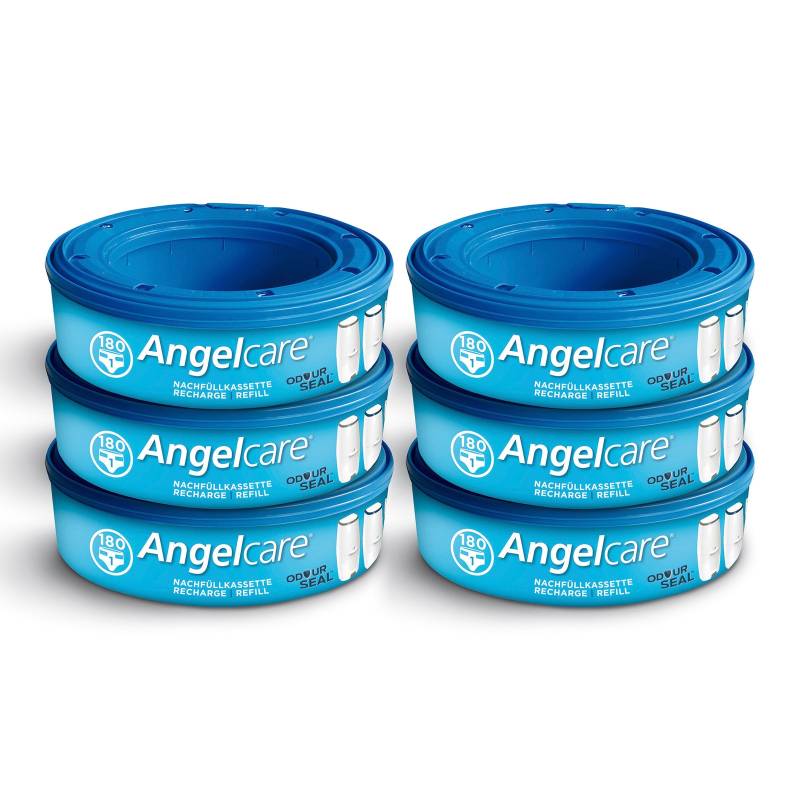 Angelcare 6er-Pack Nachfüllkassette für Windeleimer Comfort, Comfort Plus und Deluxe von Angelcare