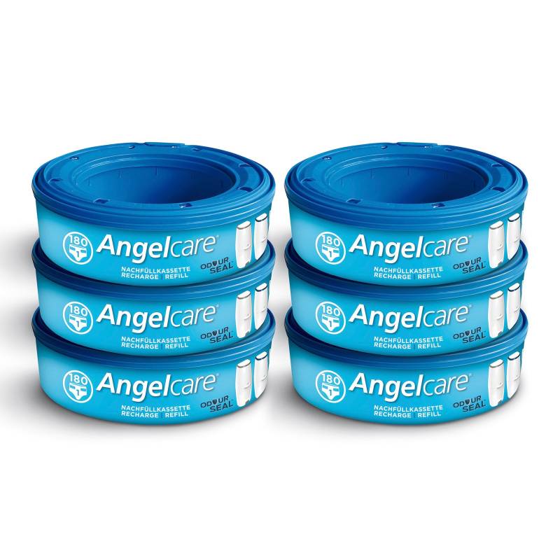 Angelcare 6er-Pack Nachfüllkassette für Windeleimer Comfort, Comfort Plus und Deluxe von Angelcare