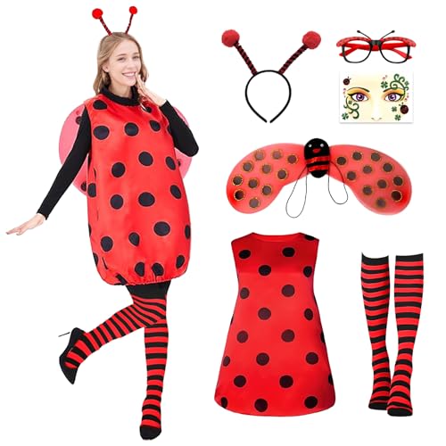 Angenster Bienen Kostüm Set für Damen, Tier-und Naturkostüm für Erwachsene Damen mit Bienen Flügel Tutu Rock und Bienen Haarreif Beinärmeln Kostüm Accessorie, Bienen Kostüm Karneval Outfit (Rot, S) Angenster Bienen Kostüm Set für Damen, Tier-und Naturkostüm für Erwachsene Damen mit Bienen Flügel Tutu Rock und Bienen Haarreif Beinärmeln Kostüm Accessorie, Bienen Kostüm Karneval Outfit (Rot, S) von Angenster