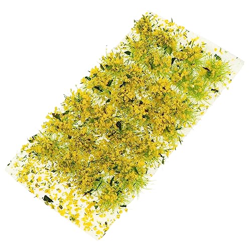 Angoily 1 Box Sandtisch DIY Material Kunstmoos Mini Szene Dekoration Feengarten Im Freien Kleine Mini Zimmerpflanze Mini Hausblume Künstliche Blumentraube Kunstpflanzen Gelb Kunststoff von Angoily