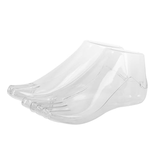 Angoily 1 Paar Fußmodellständer Anzeige Mannequin-Füße Socken-Mannequin-Fuß-Display Zeigen Plastik-Fußmodell Schaufensterpuppen für Schuhe Füße Modell Socken Schaufensterpuppe Transparent von Angoily