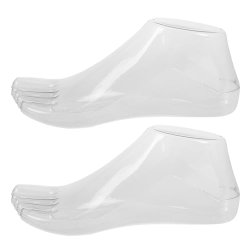 Angoily 1 Paar Fußmodellständer Sockendisplay Schaufensterpuppenständer Schuhständer Für Fotos Zeigen Socken-Mannequin-fuß-Display Socken Frauen Fußpuppe Für Socken Transparent Plastik von Angoily