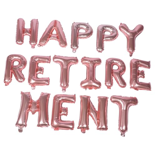 Angoily 1 Satz Ballon aus Aluminiumfolie Willkommen Party wiederverwendbar leichte Luftballons Ö wandverkleidung wand polsterung Banner zum Thema Ruhestand Ballonbanner-Ornamente Rose Gold von Angoily