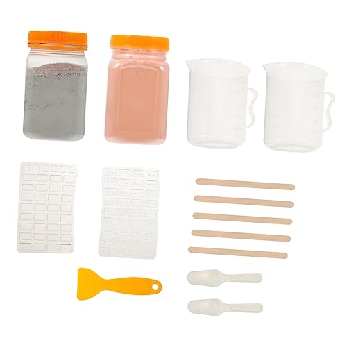Angoily 1 Satz Ziegelform-Set Klein Kind Mini-rote Ziegel Gebäude Sandtisch Zubehör Selber Machen Herstellung Terrakotta Bausätze Bereit Bausatz Miniatur DIY-bastelwerkzeugsatz Kieselgel von Angoily