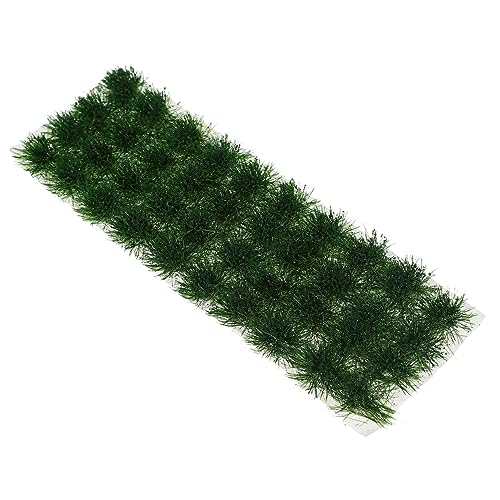 Angoily 1 Schachtel Gras-Modell Sandtischgras Fälschung Simulation Gefälscht Modellgras Kunstgras Künstliches Laub Für Den Außenbereich Pflanzenbüschel Plastik Dark Green von Angoily