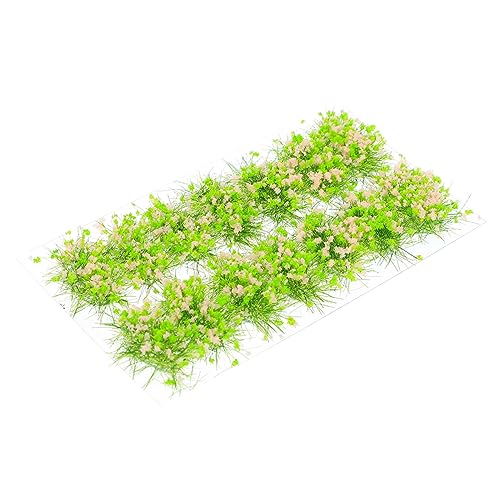 Angoily 1 Schachtel Miniatur Blumen und Grasbüschel für Sandtisch Modellbau Langlebige DIY Vegetationsgruppe Künstliche Pflanzendeko für Statische Landschaften Einfach Anzubringen von Angoily