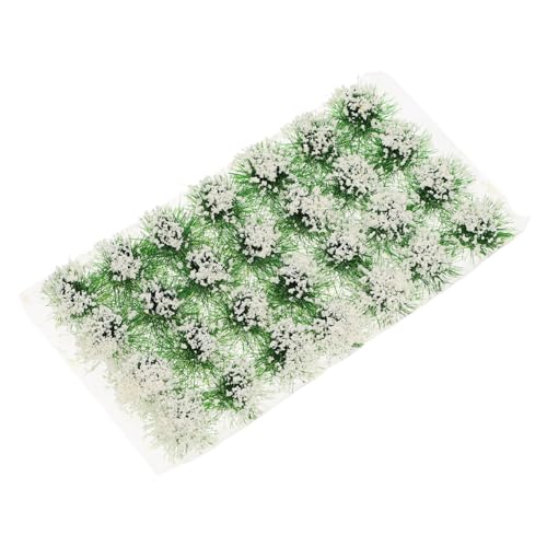 Angoily 1 Schachtel sandtisch DIY Material kunstpflanze kunstplflanze Modellbau Landschaftspflanzen Artificial Plant klein Mini Laub Gefälschte Pflanzen Simulationsanlage Plastik Weiß von Angoily