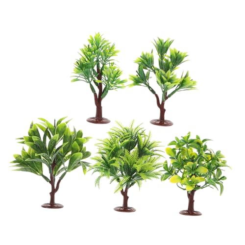 Angoily 10 Stück Mikrolandschaftspflanzen Miniatur-baumpflanzen Klein Bausatz Ornamente Gefälschte Pflanze Topiary Dekorationen Kiefer Spielsachen Autodeko Eincremehilfe Plastik von Angoily