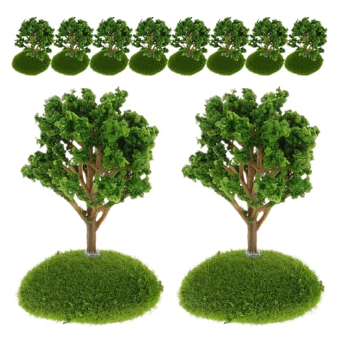 Angoily 10 Stück Miniaturbäume für Diorama Robuste Kunststoffmodelle für Kreative Projekte Fairy Gardens und Modellbahnanlagen für Mikrolandschaftsgestaltung von Angoily