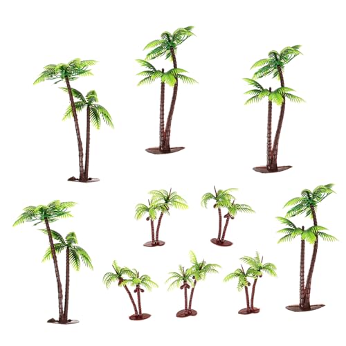 Angoily 10 Stück Teiliges Miniatur Baum Modell Realistische Künstliche Pflanzen aus Langlebigem Kunststoff für DIY Sandtisch Landschaftsdeko Micro Szenerie Gestaltung von Angoily