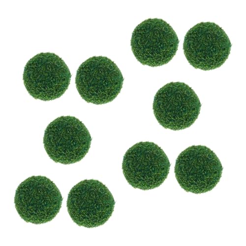 Angoily 10 Stück Teiliges Miniatur Grasbälle Realistische Künstliche Buchsbaumkugeln Mittelgroße Grüne Dekokugeln für Puppenhäuser Modelleisenbahn DIY Vielseitige Topiary Balls von Angoily