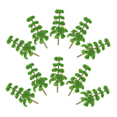 Angoily 10 Stück Teiliges Modellbäume Miniaturgrün für Architektur Diorama Sandtisch Landschaft Zug Layout Basteln Realistische Kunststoff Bäume für Modellbau und DIY Projekte von Angoily