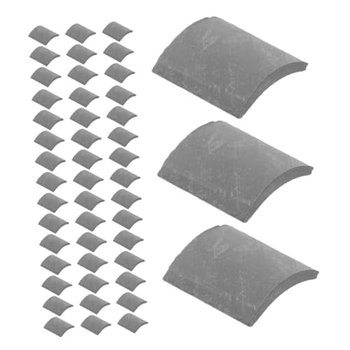 Angoily 100 Stück Mikrolandschaftssimulationssteine Mini -Fliesen Für Handwerk Mini-hausdachziegel Simulierte Kleine Dachziegel Mikro-landschaftsdachziegelmodell Mini-dachziegel Ton Grey von Angoily