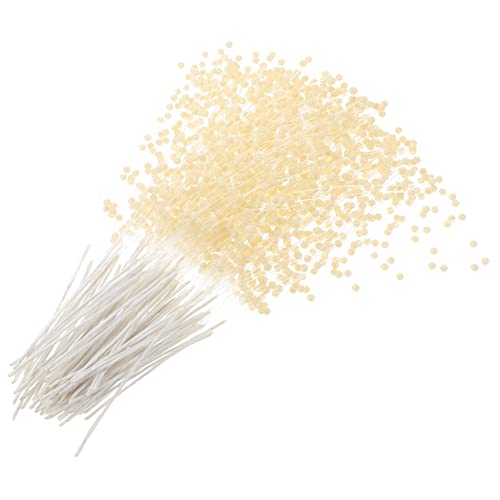 Angoily 100 Stück Schnur 4mm Perlen Strauß Schmücken Topper Groß Kuchen Strand Für Hochzeit Schwimmende Perlen Tortenverzierung Kreative Tortenverzierung Beige Plastik von Angoily