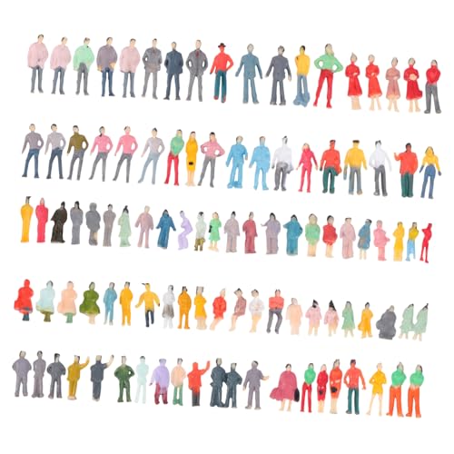 Angoily 100 Stück Simulationscharaktermodell winzig Zahlen Puppe Mini- Menschen Figuren wohnzimmerdeko miniaturfiguren Toy Modell Kleiner Mann Mini-Modell- Plastik Colorful von Angoily