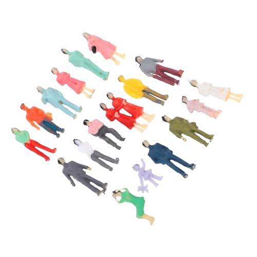 Angoily 100 Stück Teiliges Miniaturfiguren Menschen Modellbausatz aus Hochwertigem Stabile Landschaftsdekor Figuren für Sandtisch Mini Szene Fein Gearbeitet Langlebig und Tragbar von Angoily