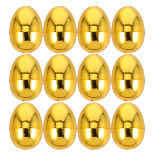 Angoily 12 Goldene Ostereier Befüllbare Ostereier Füller Bastel-Ostereier Aus Kunststoff Für Firmenaktivitäten Und Partys Zu Ostern Angoily 12 Goldene Ostereier Befüllbare Ostereier Füller Bastel-Ostereier Aus Kunststoff Für Firmenaktivitäten Und Partys Zu Ostern von Angoily