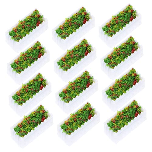 Angoily 12 Stück Blumenbeete Weiße Blumenkästen für Puppenhaus Dekoration Mikro Szenen Layout Requisiten Accessoires für Garten und Innenräume Angoily 12 Stück Blumenbeete Weiße Blumenkästen für Puppenhaus Dekoration Mikro Szenen Layout Requisiten Accessoires für Garten und Innenräume von Angoily
