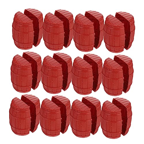 Angoily 14 Stück Teiliges PVC Piratenfass Modellset Realistische Mini Barrels für DIY Sandtisch Mikro Landschaftsdekoration Kombinierbar Langlebig Vielseitig als Zimmer und von Angoily