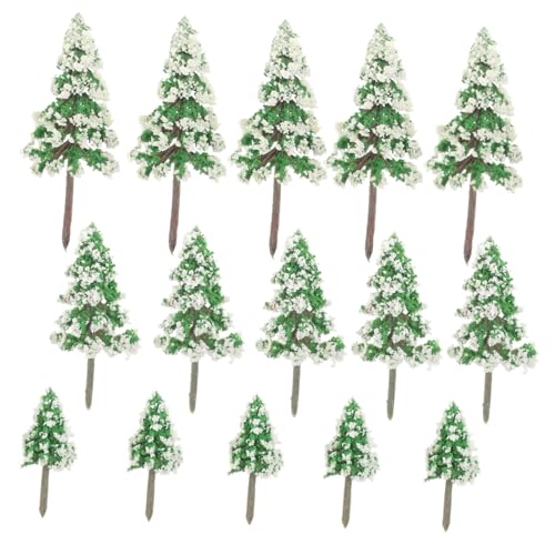 Angoily 15 Stück Mini Zedernbaum Kleines Modell Kiefer Zedernbaum Simulationspflanzen Modellarchitektur Modellbäume Miniatur Spielzeugbäume Sandtisch DIY Modell Mikrolandschaft von Angoily