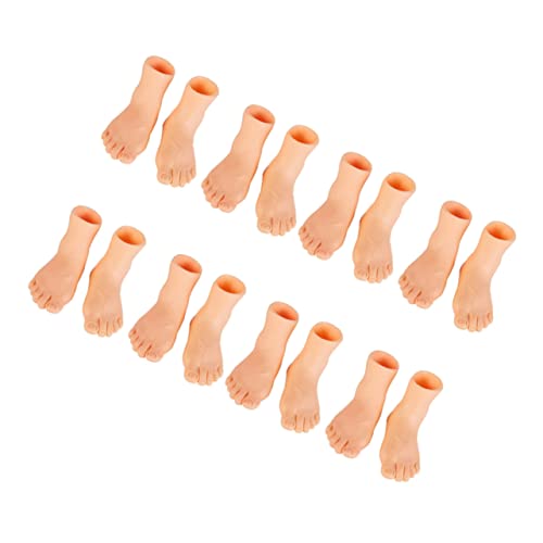 Angoily 16 Stück 3D Fußpuppen Finger Fidgets Puppen Zappelspielzeug Halloween Füße Babys Kleine Hände Puppen Mini Hände Kindheitslehrmittel Füße Modell Vinyl von Angoily