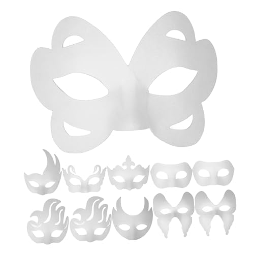 Angoily 16 Stück Unbemalte Masken für Kostümpartys DIY Weiße Papiermasken für Halloween und Festlichkeiten Unvollendete Handgefertigte Masken zum Kreativ Gestalten Gemischte Stile Angoily 16 Stück Unbemalte Masken für Kostümpartys DIY Weiße Papiermasken für Halloween und Festlichkeiten Unvollendete Handgefertigte Masken zum Kreativ Gestalten Gemischte Stile von Angoily