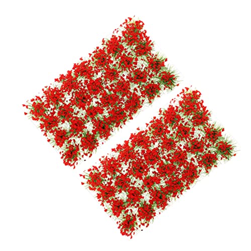 Angoily 2 Boxen Simulierte Grasdekoration Boxen mit Statischen Blütenbüscheln für DIY Sandtischmodell für Modellbau und Mikro Langlebig und Realistisch von Angoily
