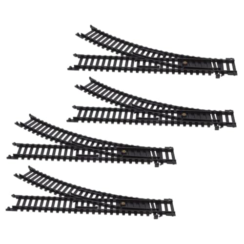 Angoily 2 Paare Simulationsbahnstrecke spielzeugauto Baukasten Schienensystem Zug Schienenverlängerung Zugset kleine Bahnstrecke Bahngleise gebogen Plastik Black Angoily 2 Paare Simulationsbahnstrecke spielzeugauto Baukasten Schienensystem Zug Schienenverlängerung Zugset kleine Bahnstrecke Bahngleise gebogen Plastik Black von Angoily