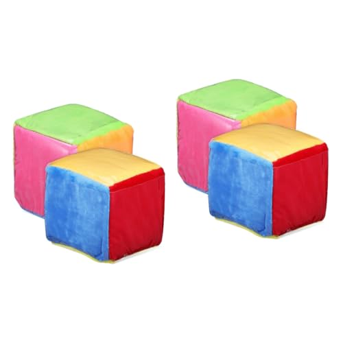 Angoily 2 Sätze Plüschtier Taschenwürfel Lernen Zieh Mit Klarer Tasche Bunte Würfel Geschichtenwürfel Kartenspielspielzeug Story Cubes -Spiel Polyedrische Würfel Stoff 2 Stücke * 2 von Angoily