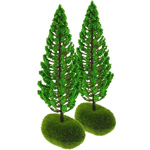 Angoily 2 Stück Baummodell Miniaturen Baumbaumodell Weihnachten Simulationsbaum Kleiner Baum Kleine Bäume Modellbäume Bäume Für Projekte Mini-landschaftsbäume Landschaftsmodellbaum Plastik von Angoily
