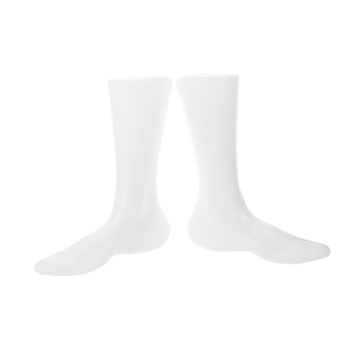 Angoily 2 Stück Fußform-Schuhspanner Sockenständer Fuß Schaufensterpuppe Fußanzeige Sockenhalter-Display Schaufensterpuppenfüße Für Socken Mannequin-fuß Sockendisplay Plastik Weiß von Angoily