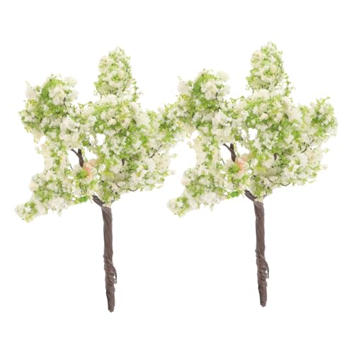Angoily 2 Stück Miniatur Baumfigur Filigranes Micro Landschafts Dekoobjekt Leichtes Garten Zubehör für Desktop Realistische Miniatur Pflanzen für Puppenhaus und Gartenszenarium von Angoily