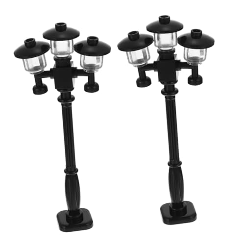 Angoily 2 Stück Miniatur Straßenlaternen Robustem mit Transparenten Lampen Pädagogisch Sicher für Puppenhäuser und Spielwelten von Angoily
