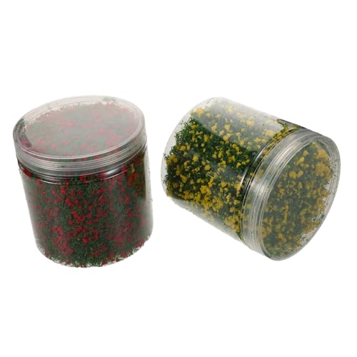 Angoily 2 Stück Stabiles Baumpulver für Miniaturmodellbau Bunte Farbmischung Robustes Material für Realistische Feengarten Dioramen Statisches Gras Geeignet für DIY Sandtisch Landschaften von Angoily