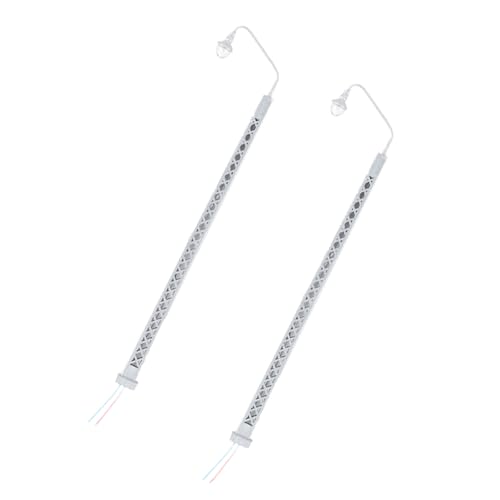 Angoily 2 Stück Zuglichtmodell Mini-Zug Modelleisenbahnlampe Messgerät Miniaturen Hobby-Zuglandschaft Mikro-Landschaftslampe Sandtisch Materialien kleine Ampeldekoration Abs Silver von Angoily