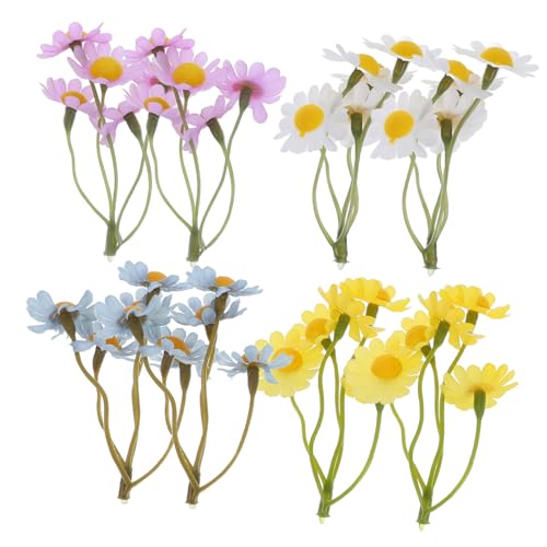 Angoily Künstliche Gänseblümchen Blumenstrauß Seide Künstliche Mini-gänseblümchen Für Heimdekorationen von Angoily