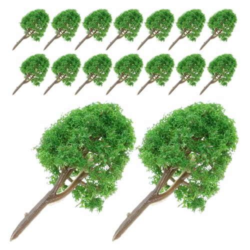 Angoily 20 Stück Modellbäume Miniatur-Diorama-Baum Diorama-Zubehör Künstliche Pflanzen Architektur Mini-Tress Für Zuglandschaften Architektur DIY-Basteln Gebäudemodelllandschaften von Angoily