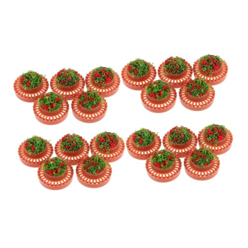 Angoily 20 Stück Plastik-blumentöpfe für Mini-Garten-kit Realistische Simulation Dekorative Landschaftsaccessoires für Sandtisch und Puppenhaus von Angoily