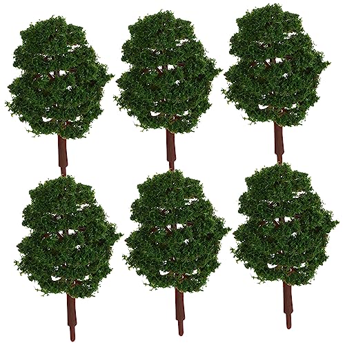 Angoily 20 Stück Simulationsbaummodell Modelleisenbahnbäume Anlage Modelleisenbahn Landschaft Modell-Miniaturbäume szenisch weihnachsbaume Little Trees Modellbaum Miniatur Baumfigur Green von Angoily
