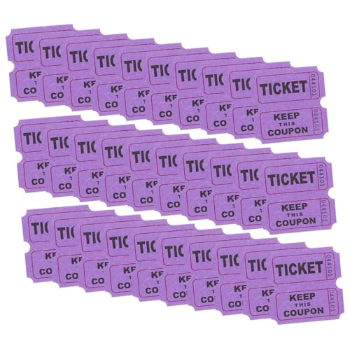 Angoily 200 Stück Los Tickets in Großen Mengen Eintrittskarten Für Den Unterricht Tickets Etiketten Eintrittskarten Für Veranstaltungen Partykarten Violett Papier von Angoily