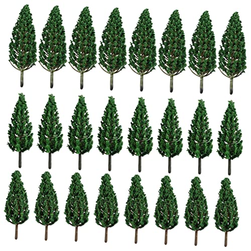 Angoily 24 Stück Kleiner Baum Laub Mini Massenmodellbäume Maßstabmodellbaum Simulation Gefälschte Bäume Kleine Künstliche Bäume Baumschmuck Im Freien Kiefer Fallen Immergrün Winzig Plastik von Angoily