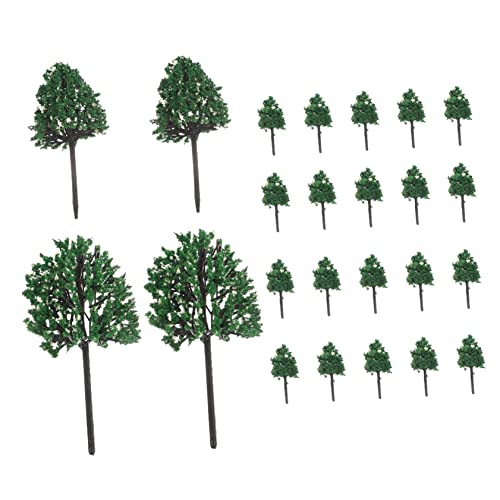 Angoily 24Stücke Bäume Für Modelleisenbahn Und Künstliche Baummodelle Für DIY Szenenlayouts Simulationsbaum Dekoration Für Landschaften von Angoily