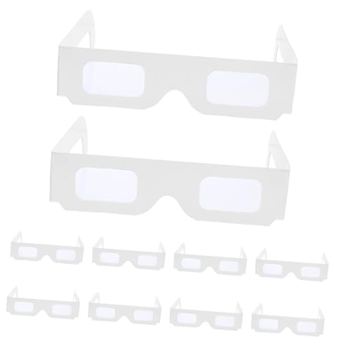 Angoily 25 Stück 3D Spaßbrillen Lustige Brillen Lustige Brillen Festival Partybrillen Einzigartige Partybrillen Foto Requisiten Weißes von Angoily