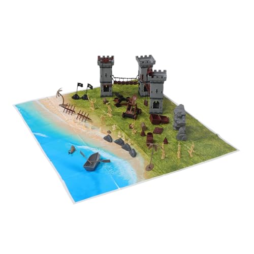 Angoily 293 Stück Teiliges Mini Militärfiguren mit Piraten Ritter Modellen Detailreiche Sandtisch Zubehör für Kreative Schlachtlandschaften Robustes für Sammler von Angoily